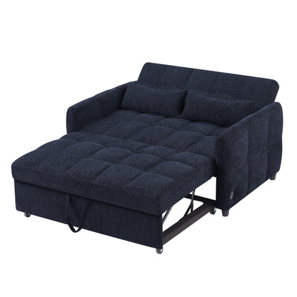 Divano letto estraibile Roomfitters Loveseat, divano letto imbottito con schienale regolabile, porte USB e cuscini lombari per il soggiorno
