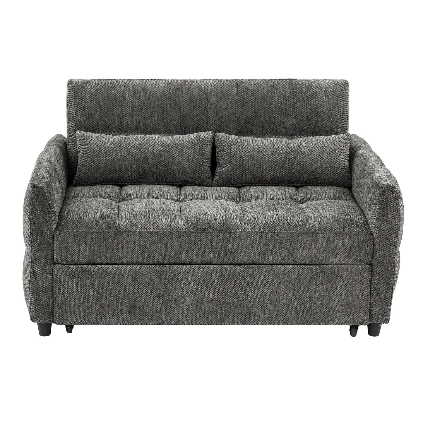 Divano letto estraibile Roomfitters Loveseat, divano letto imbottito con schienale regolabile, porte USB e cuscini lombari per il soggiorno
