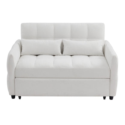 Divano letto estraibile Roomfitters Loveseat, divano letto imbottito con schienale regolabile, porte USB e cuscini lombari per il soggiorno