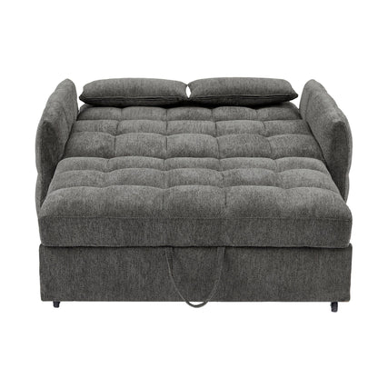 Divano letto estraibile Roomfitters Loveseat, divano letto imbottito con schienale regolabile, porte USB e cuscini lombari per il soggiorno