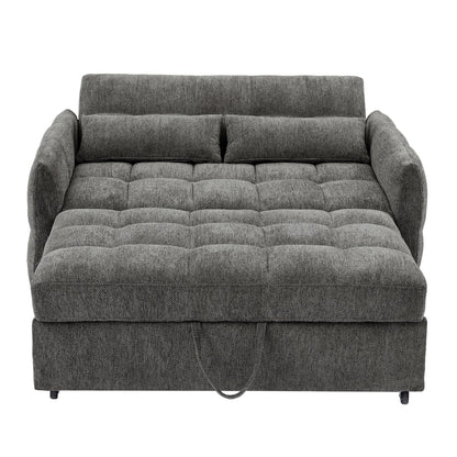 Divano letto estraibile Roomfitters Loveseat, divano letto imbottito con schienale regolabile, porte USB e cuscini lombari per il soggiorno