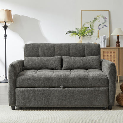 Divano letto estraibile Roomfitters Loveseat, divano letto imbottito con schienale regolabile, porte USB e cuscini lombari per il soggiorno