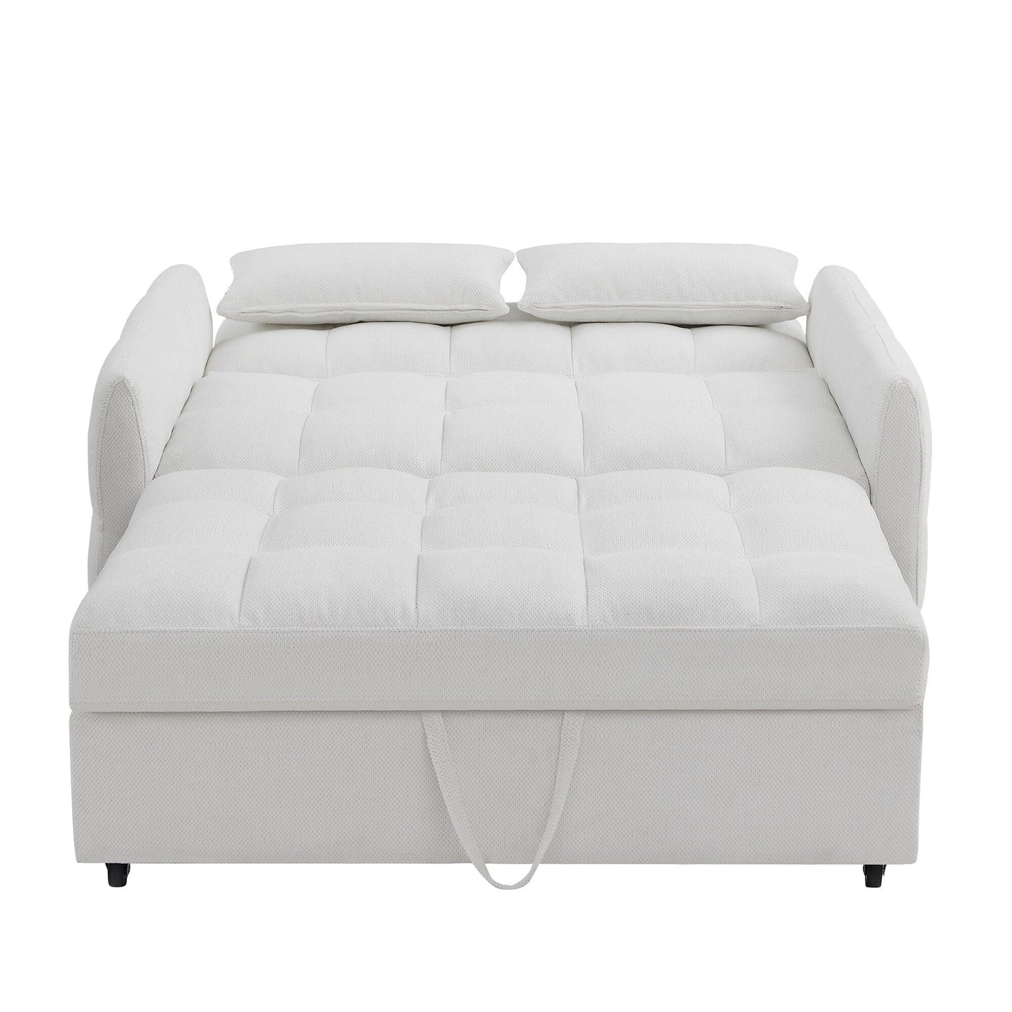 Divano letto estraibile Roomfitters Loveseat, divano letto imbottito con schienale regolabile, porte USB e cuscini lombari per il soggiorno