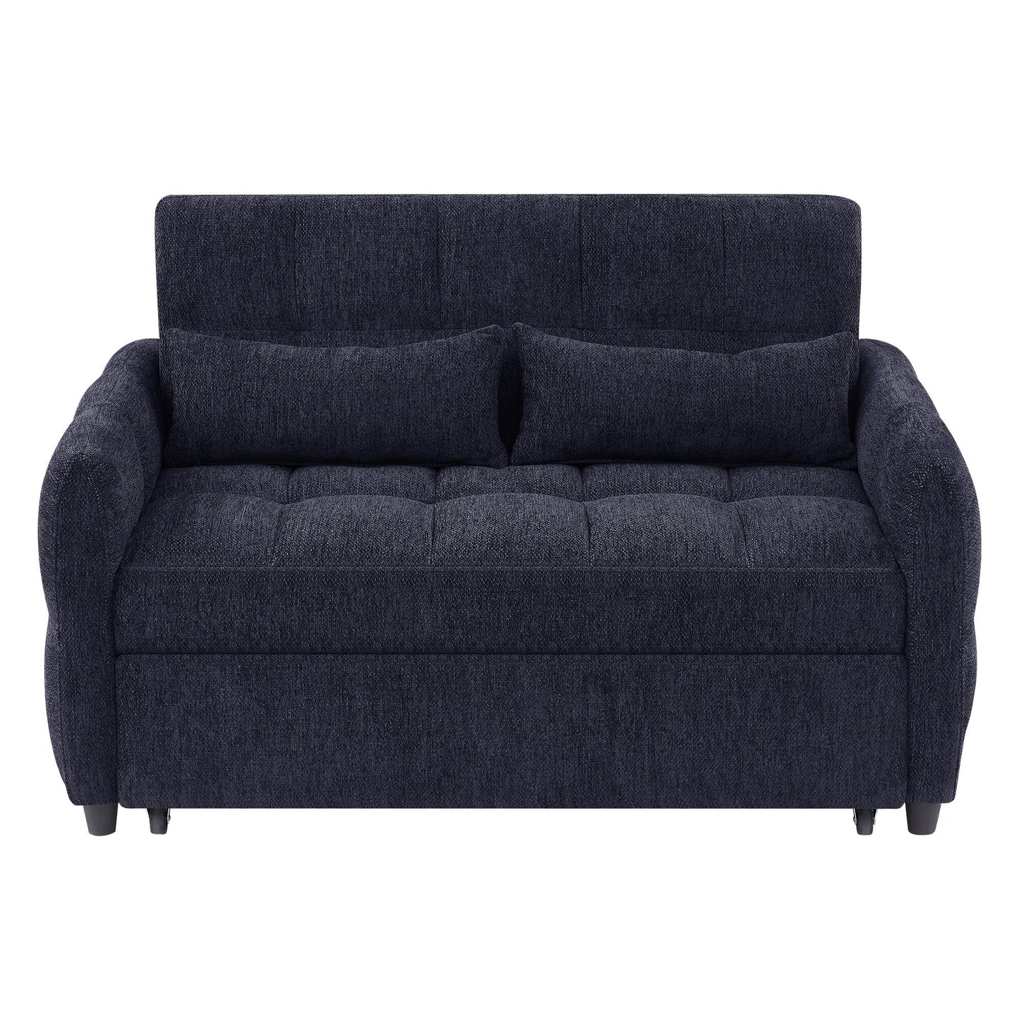 Divano letto estraibile Roomfitters Loveseat, divano letto imbottito con schienale regolabile, porte USB e cuscini lombari per il soggiorno