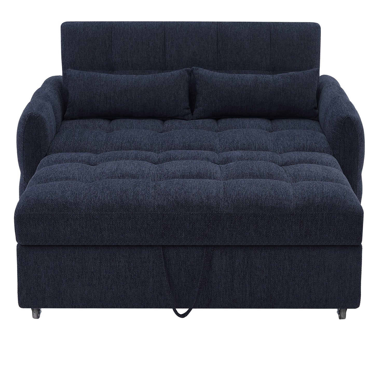 Divano letto estraibile Roomfitters Loveseat, divano letto imbottito con schienale regolabile, porte USB e cuscini lombari per il soggiorno