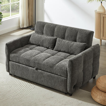 Divano letto estraibile Roomfitters Loveseat, divano letto imbottito con schienale regolabile, porte USB e cuscini lombari per il soggiorno