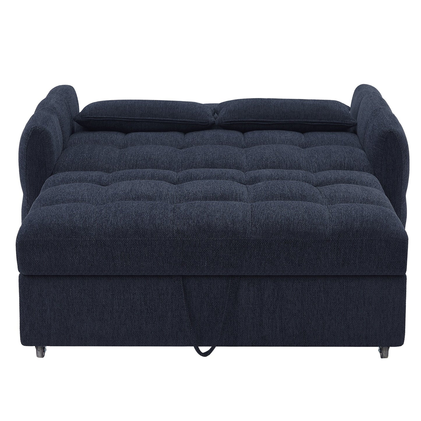 Divano letto estraibile Roomfitters Loveseat, divano letto imbottito con schienale regolabile, porte USB e cuscini lombari per il soggiorno