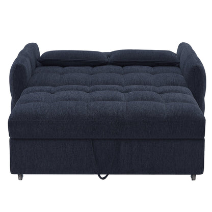 Divano letto estraibile Roomfitters Loveseat, divano letto imbottito con schienale regolabile, porte USB e cuscini lombari per il soggiorno