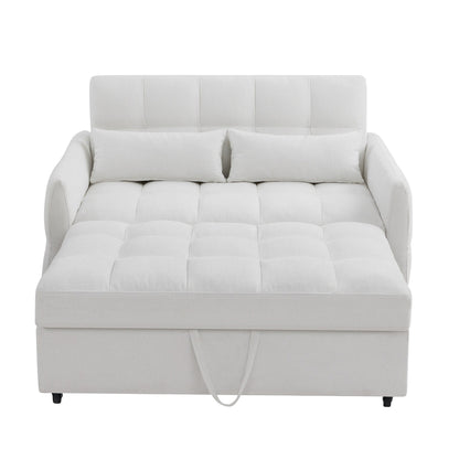 Divano letto estraibile Roomfitters Loveseat, divano letto imbottito con schienale regolabile, porte USB e cuscini lombari per il soggiorno