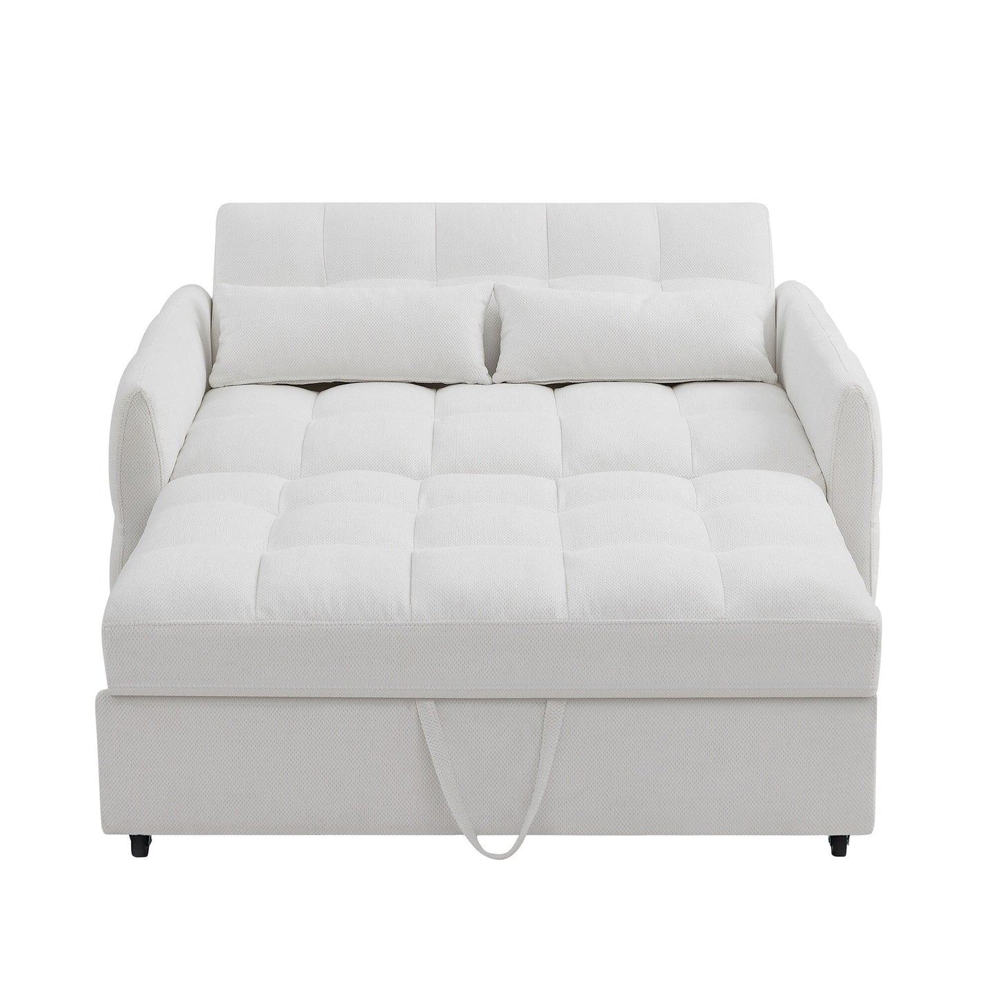 Divano letto estraibile Roomfitters Loveseat, divano letto imbottito con schienale regolabile, porte USB e cuscini lombari per il soggiorno