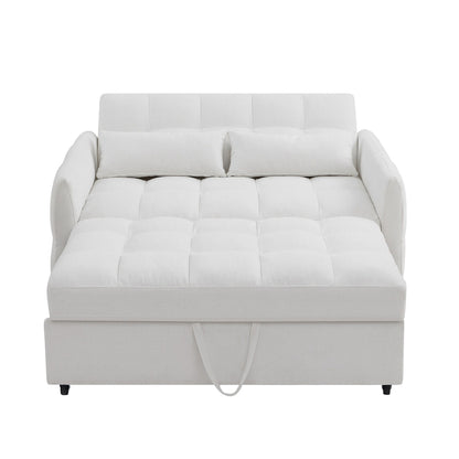 Divano letto estraibile Roomfitters Loveseat, divano letto imbottito con schienale regolabile, porte USB e cuscini lombari per il soggiorno