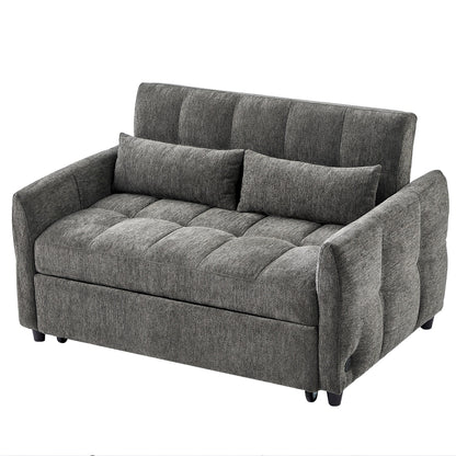 Divano letto estraibile Roomfitters Loveseat, divano letto imbottito con schienale regolabile, porte USB e cuscini lombari per il soggiorno