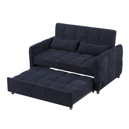 Divano letto estraibile Roomfitters Loveseat, divano letto imbottito con schienale regolabile, porte USB e cuscini lombari per il soggiorno