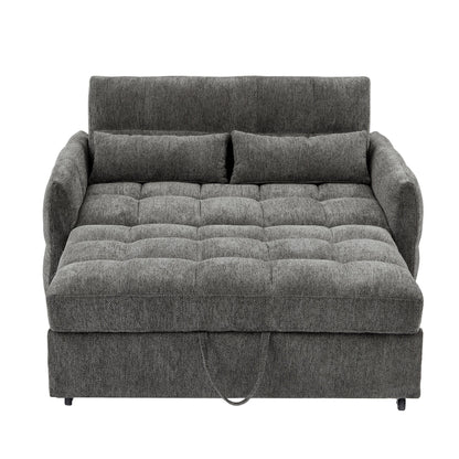 Divano letto estraibile Roomfitters Loveseat, divano letto imbottito con schienale regolabile, porte USB e cuscini lombari per il soggiorno