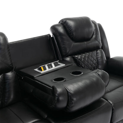Poltrona reclinabile a dondolo manuale Roomfitters con console centrale, perfetta per l'home theater in soggiorno