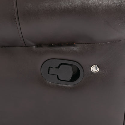 Poltrona reclinabile a dondolo manuale Roomfitters con console centrale, perfetta per l'home theater in soggiorno