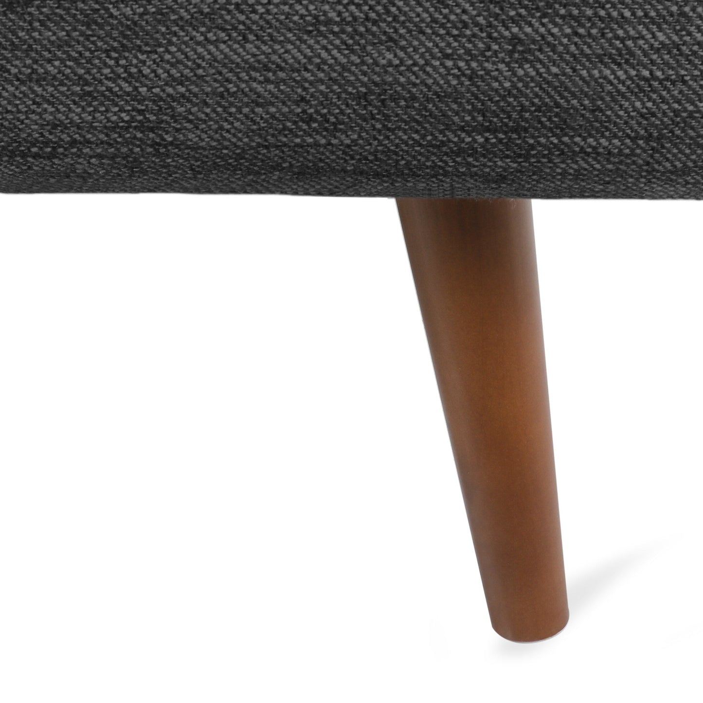 Divano moderno a 3 posti Roomfitters con eleganti cuscini imbottiti e gambe affusolate in legno per il soggiorno