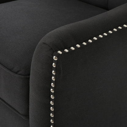 Poltrona reclinabile moderna in tessuto con schienale reclinabile, comoda poltrona per soggiorno e camera da letto