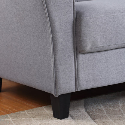 Divano moderno imbottito in lino Roomfitters, elegante divano a 3 posti per il comfort del soggiorno o dell'ufficio