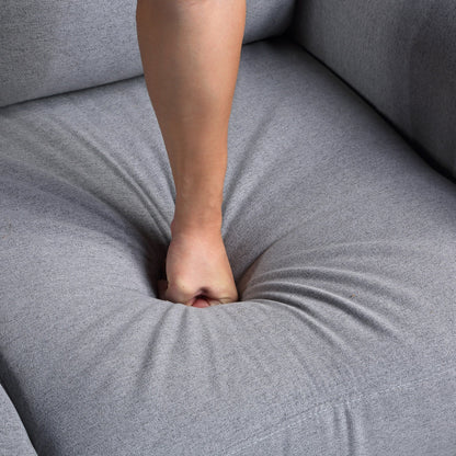 Divano moderno imbottito in lino Roomfitters, elegante divano a 3 posti per il comfort del soggiorno o dell'ufficio