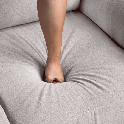 Divano moderno imbottito in lino Roomfitters, elegante divano a 3 posti per il comfort del soggiorno o dell'ufficio