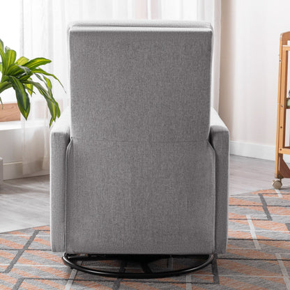 Poltrona a dondolo imbottita moderna per bambini Roomfitters, poltrona reclinabile girevole con seduta morbida