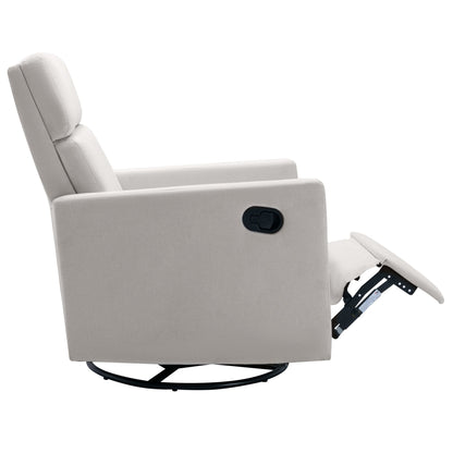 Poltrona a dondolo imbottita moderna per bambini Roomfitters, poltrona reclinabile girevole con seduta morbida