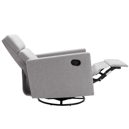 Poltrona a dondolo imbottita moderna per bambini Roomfitters, poltrona reclinabile girevole con seduta morbida