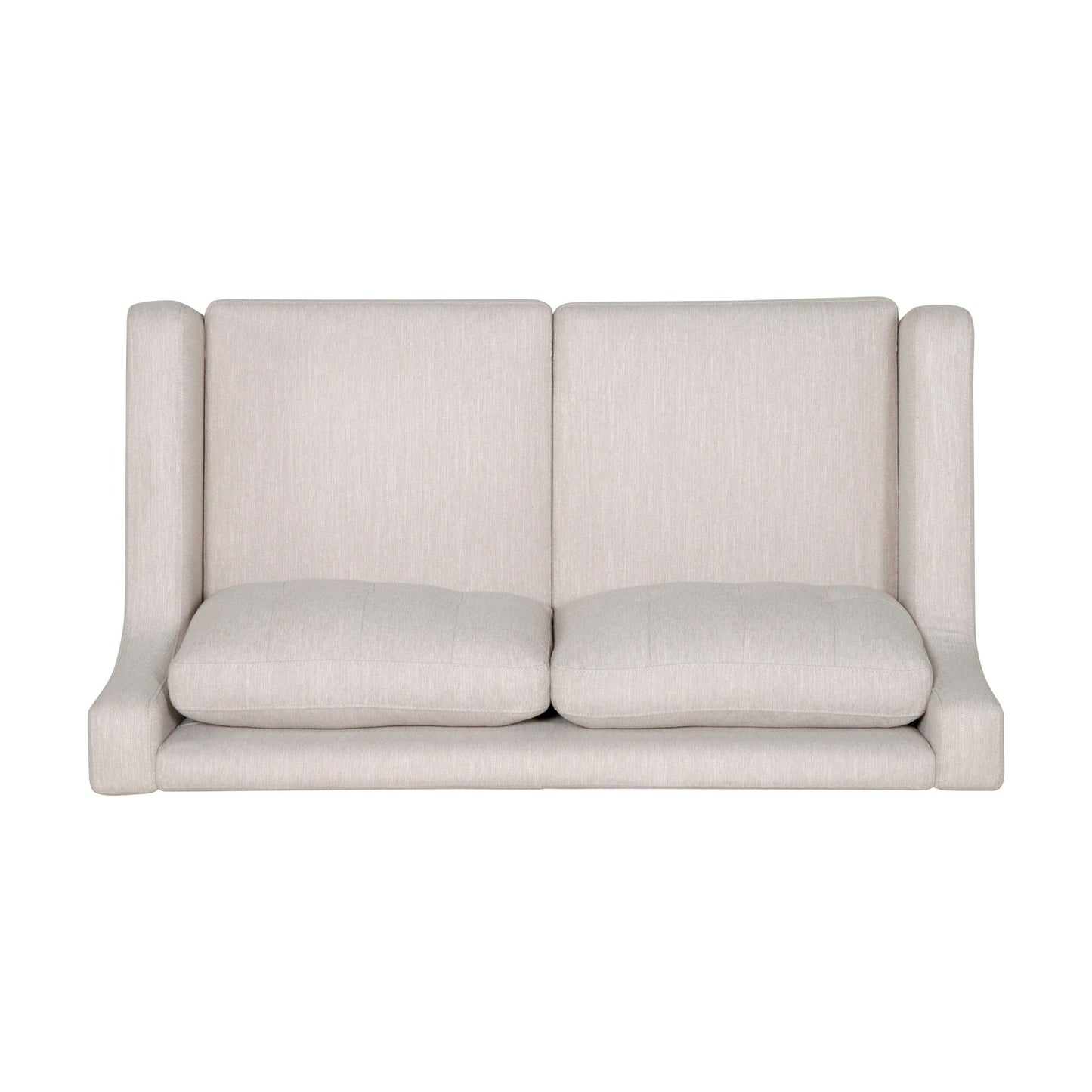 Divano moderno imbottito Roomfitters, divano con bottoni trapuntati, braccioli curvi e comodi cuscini