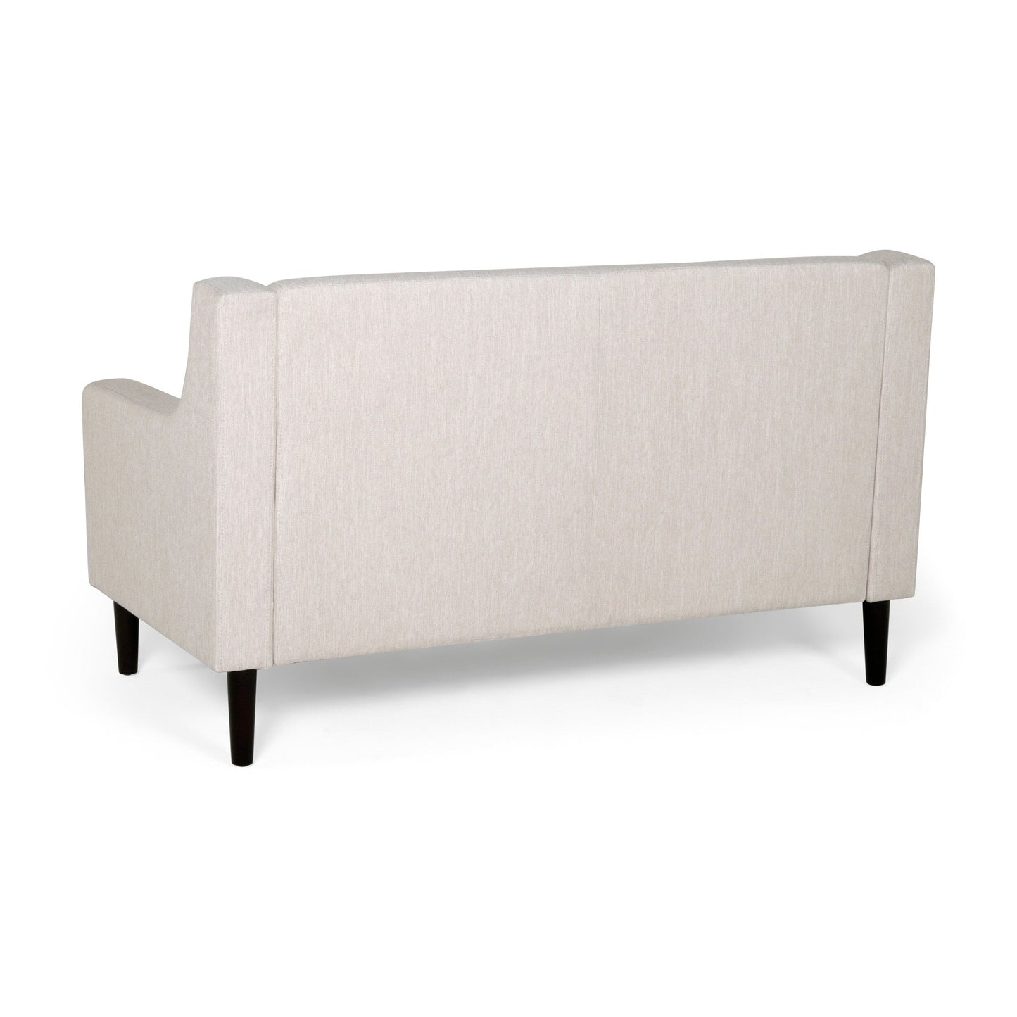 Divano moderno imbottito Roomfitters, divano con bottoni trapuntati, braccioli curvi e comodi cuscini