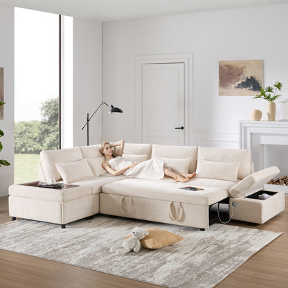 Divano componibile modulare Roomfitters con pouf contenitore, divano componibile in ciniglia oversize a forma di L per appartamento