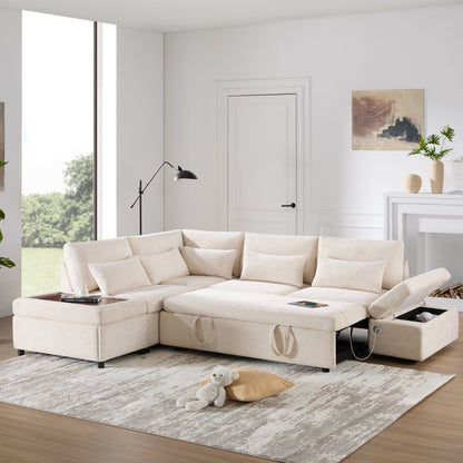Divano componibile modulare Roomfitters con pouf contenitore, divano componibile in ciniglia oversize a forma di L per appartamento