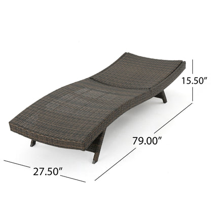 Set di chaise longue da esterno in vimini Roomfitters, sedie a sdraio reclinabili regolabili per patio, rattan resistente alle intemperie