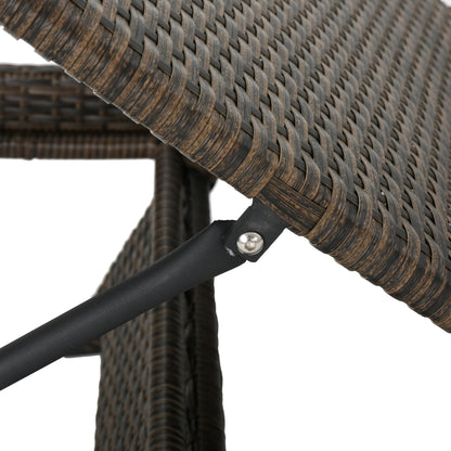 Set di chaise longue da esterno in vimini Roomfitters, sedie a sdraio reclinabili regolabili per patio, rattan resistente alle intemperie