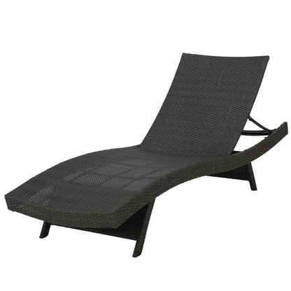 Set di chaise longue da esterno in vimini Roomfitters, sedie a sdraio reclinabili regolabili per patio, rattan resistente alle intemperie