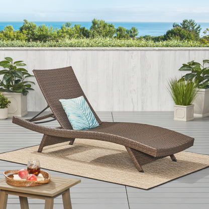 Set di chaise longue da esterno in vimini Roomfitters, sedie a sdraio reclinabili regolabili per patio, rattan resistente alle intemperie