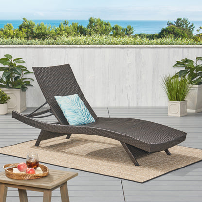 Set di chaise longue da esterno in vimini Roomfitters, sedie a sdraio reclinabili regolabili per patio, rattan resistente alle intemperie