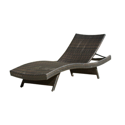 Set di chaise longue da esterno in vimini Roomfitters, sedie a sdraio reclinabili regolabili per patio, rattan resistente alle intemperie