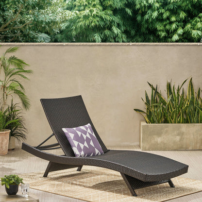 Set di chaise longue da esterno in vimini Roomfitters, sedie a sdraio reclinabili regolabili per patio, rattan resistente alle intemperie