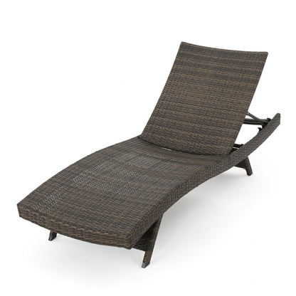 Set di chaise longue da esterno in vimini Roomfitters, sedie a sdraio reclinabili regolabili per patio, rattan resistente alle intemperie