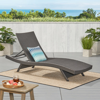 Set di chaise longue da esterno in vimini Roomfitters, sedie a sdraio reclinabili regolabili per patio, rattan resistente alle intemperie