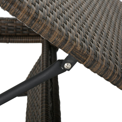 Set di chaise longue da esterno in vimini Roomfitters, sedie a sdraio reclinabili regolabili per patio, rattan resistente alle intemperie