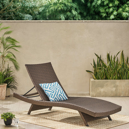 Set di chaise longue da esterno in vimini Roomfitters, sedie a sdraio reclinabili regolabili per patio, rattan resistente alle intemperie