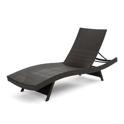 Set di chaise longue da esterno in vimini Roomfitters, sedie a sdraio reclinabili regolabili per patio, rattan resistente alle intemperie
