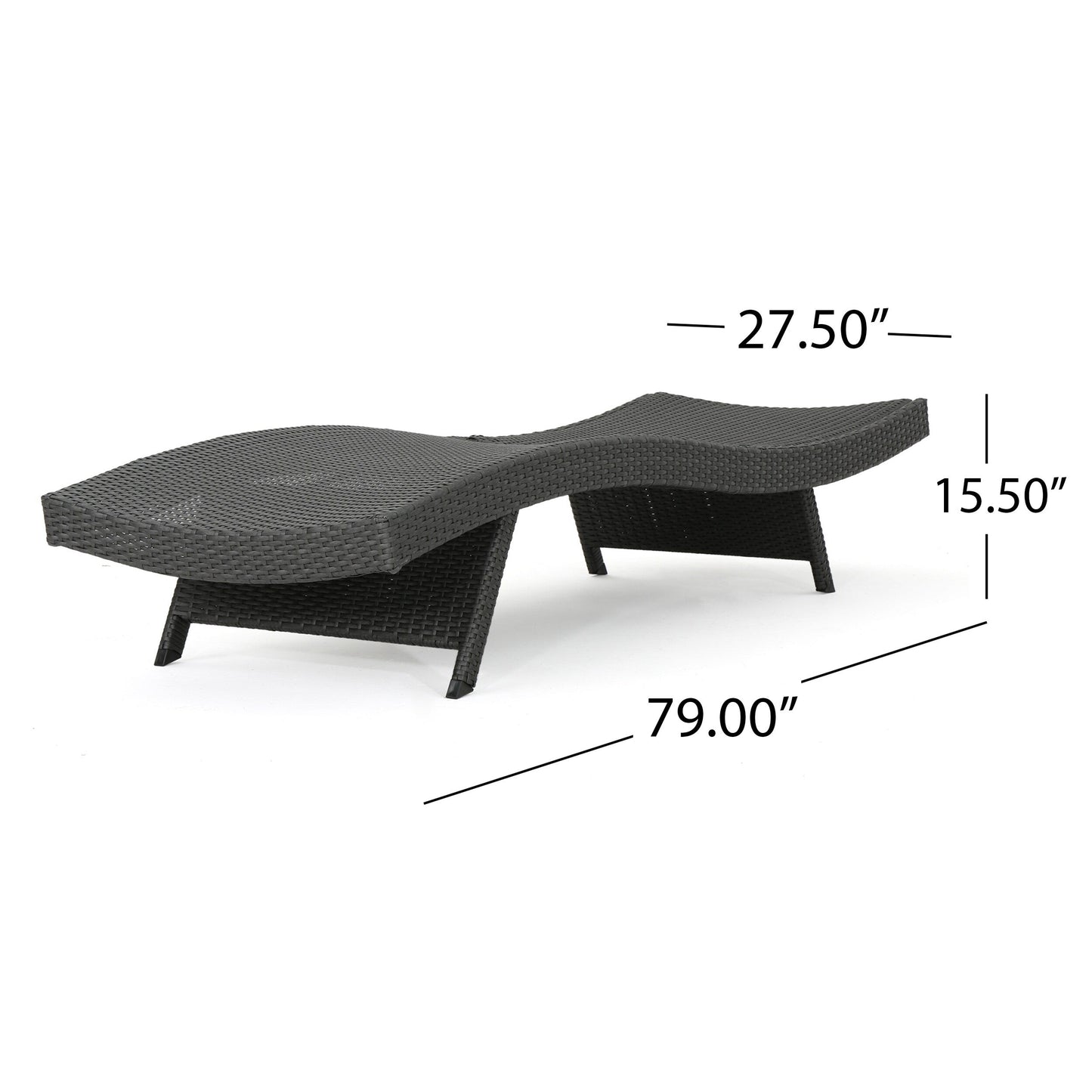 Set di chaise longue da esterno in vimini Roomfitters, sedie a sdraio reclinabili regolabili per patio, rattan resistente alle intemperie