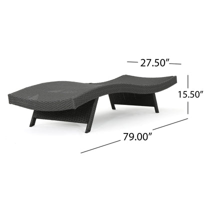 Set di chaise longue da esterno in vimini Roomfitters, sedie a sdraio reclinabili regolabili per patio, rattan resistente alle intemperie