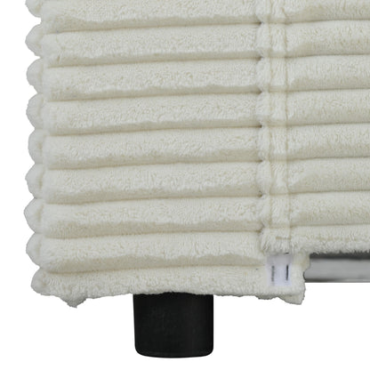 Divano letto componibile con chaise longue oversize Roomfitters, divano letto in velluto a coste con porte USB e portabicchieri