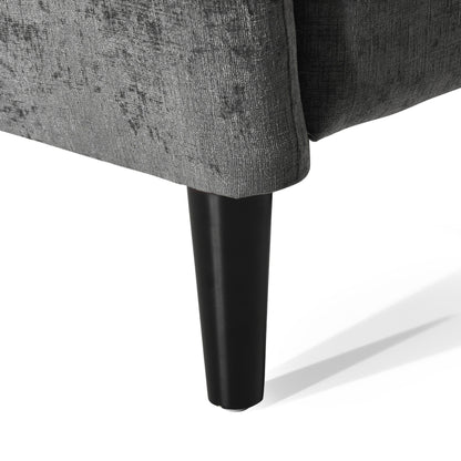 Poltrona reclinabile oversize in tessuto testurizzato con schienale a spinta, comoda poltrona reclinabile per il soggiorno