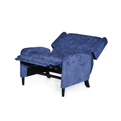 Poltrona reclinabile oversize in tessuto testurizzato con schienale a spinta, comoda poltrona reclinabile per il soggiorno