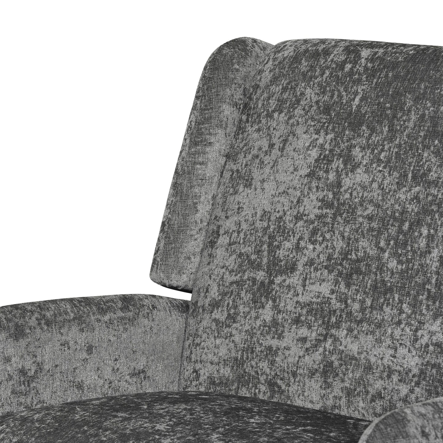 Poltrona reclinabile oversize in tessuto testurizzato con schienale a spinta, comoda poltrona reclinabile per il soggiorno